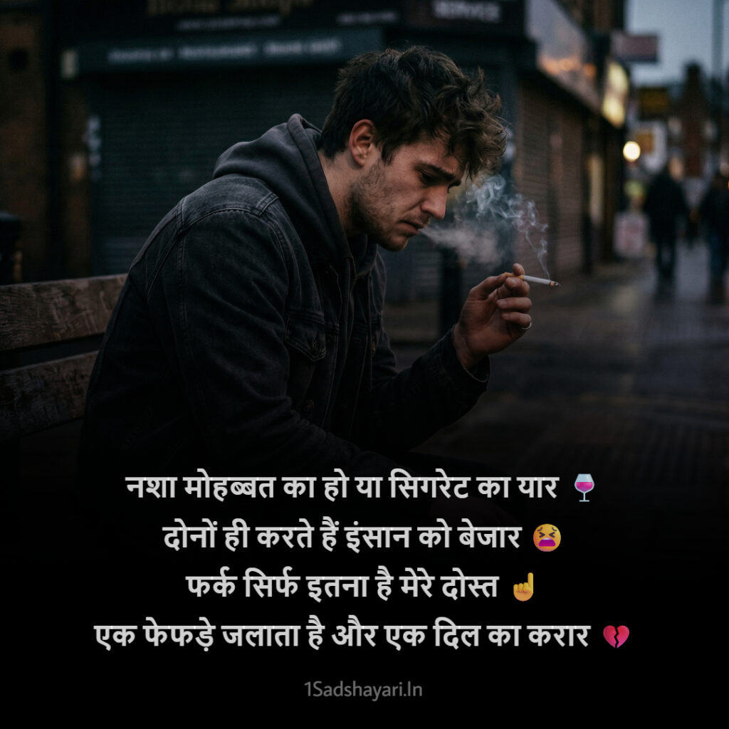 Alone Cigarette Shayari for Broken Boys