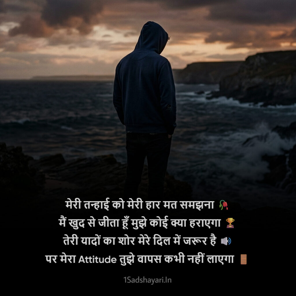 Powerful Attitude Based Sad Shayari In Hindi Collection