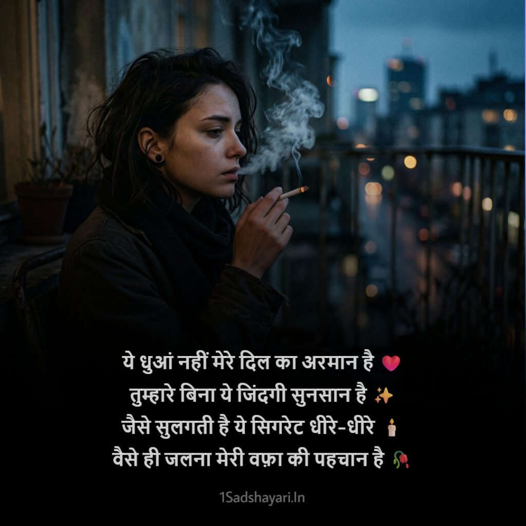 Cigarette Shayari in English
