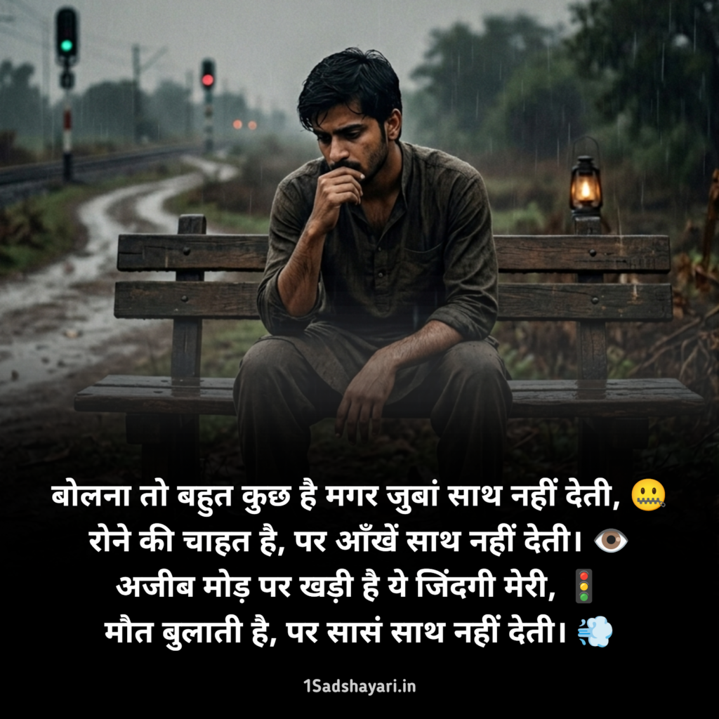 Latest 2026 sad shayari images with emotional quotes