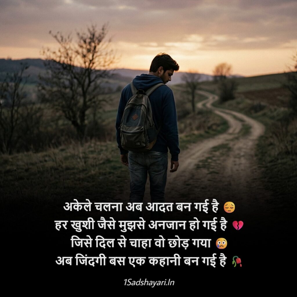 Heartbreaking alone sad shayari for boys feeling loneliness