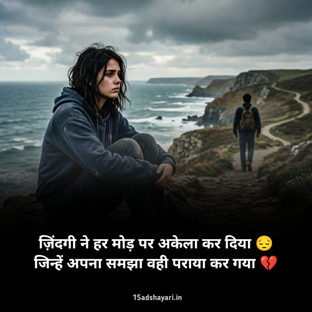 Sad life shayari two lines with crying emoji