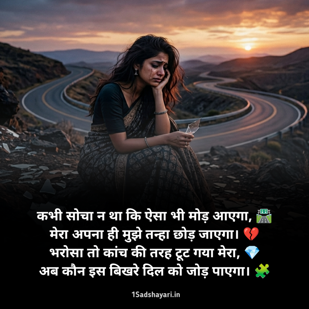 Heart touching alone sad shayari for girls collection