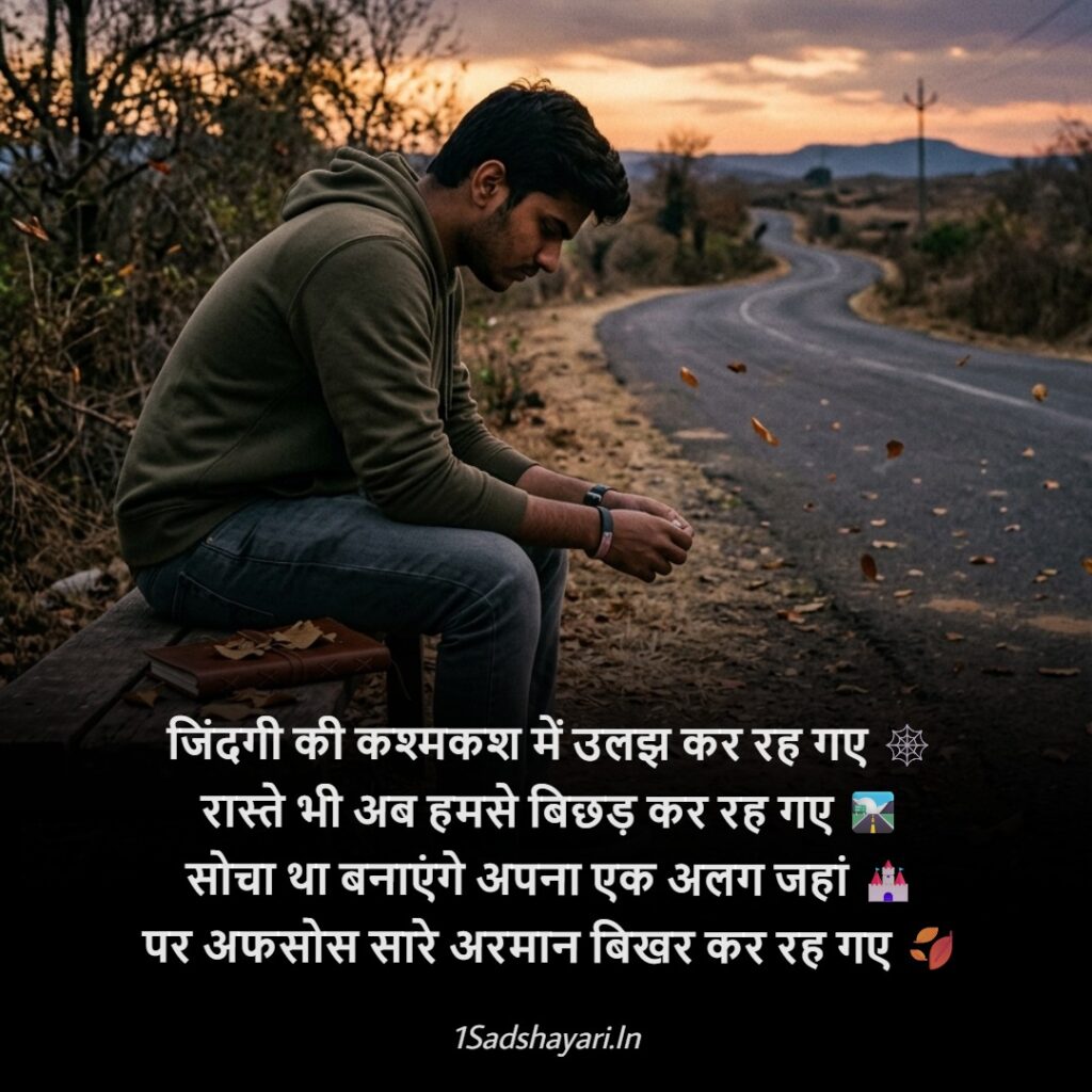 Heart touching life sad shayari for boys in pain