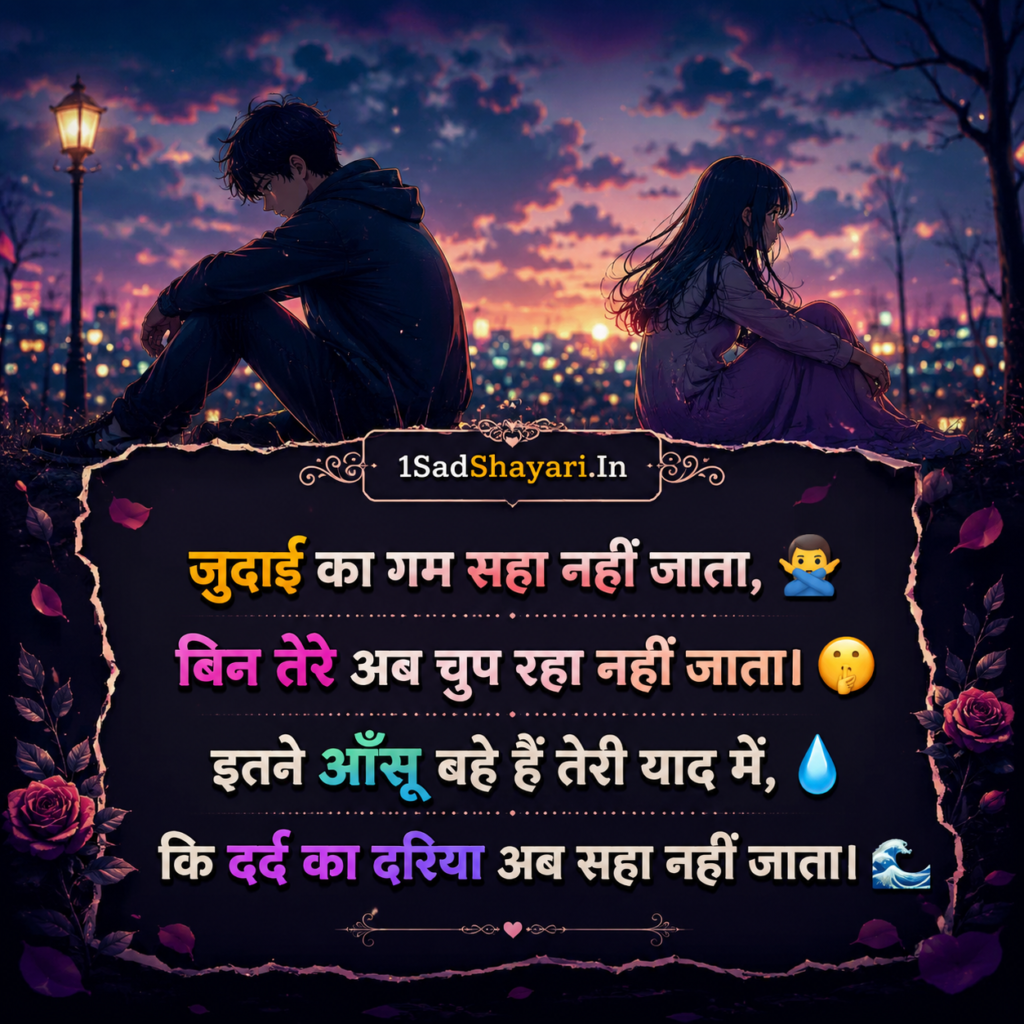 Aansuon Mein Doobi Judai Shayari