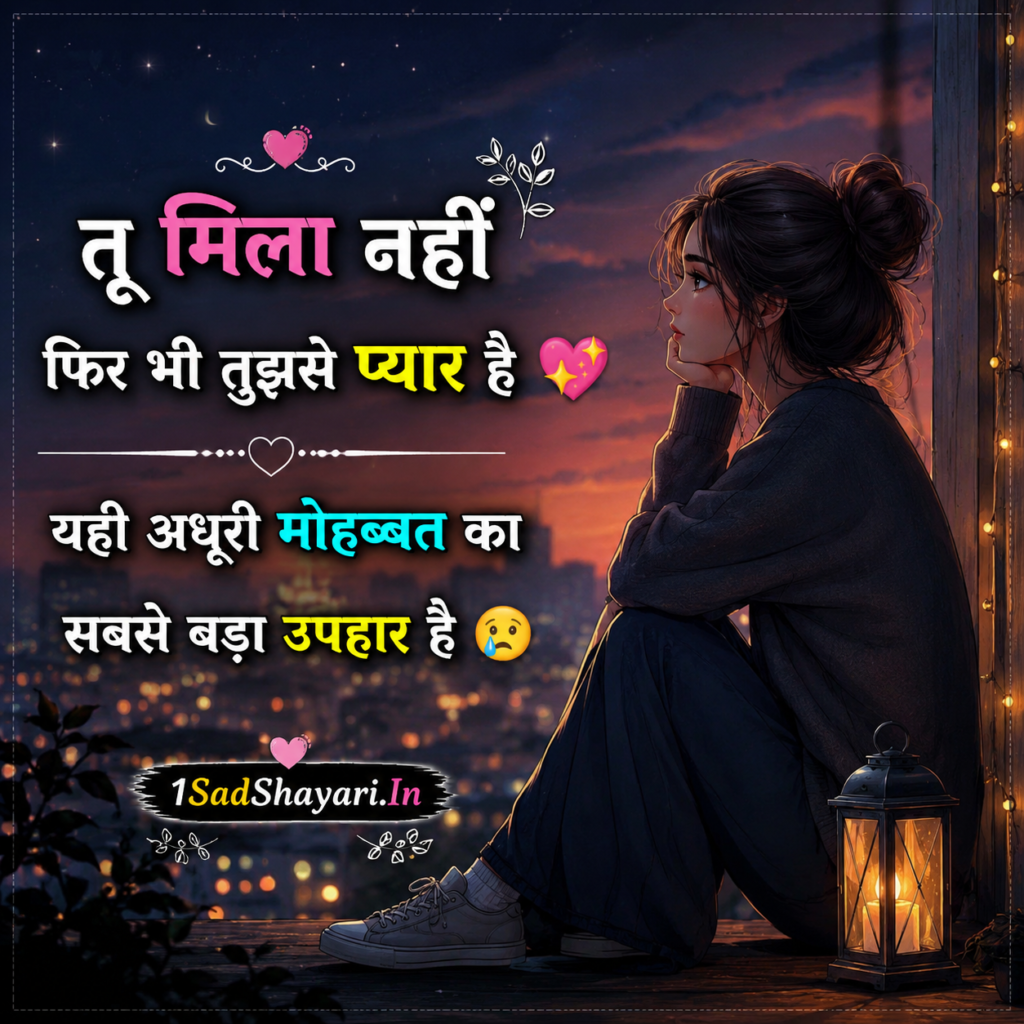 Adburi Mohabbat Ki Dard Bhari Shayari