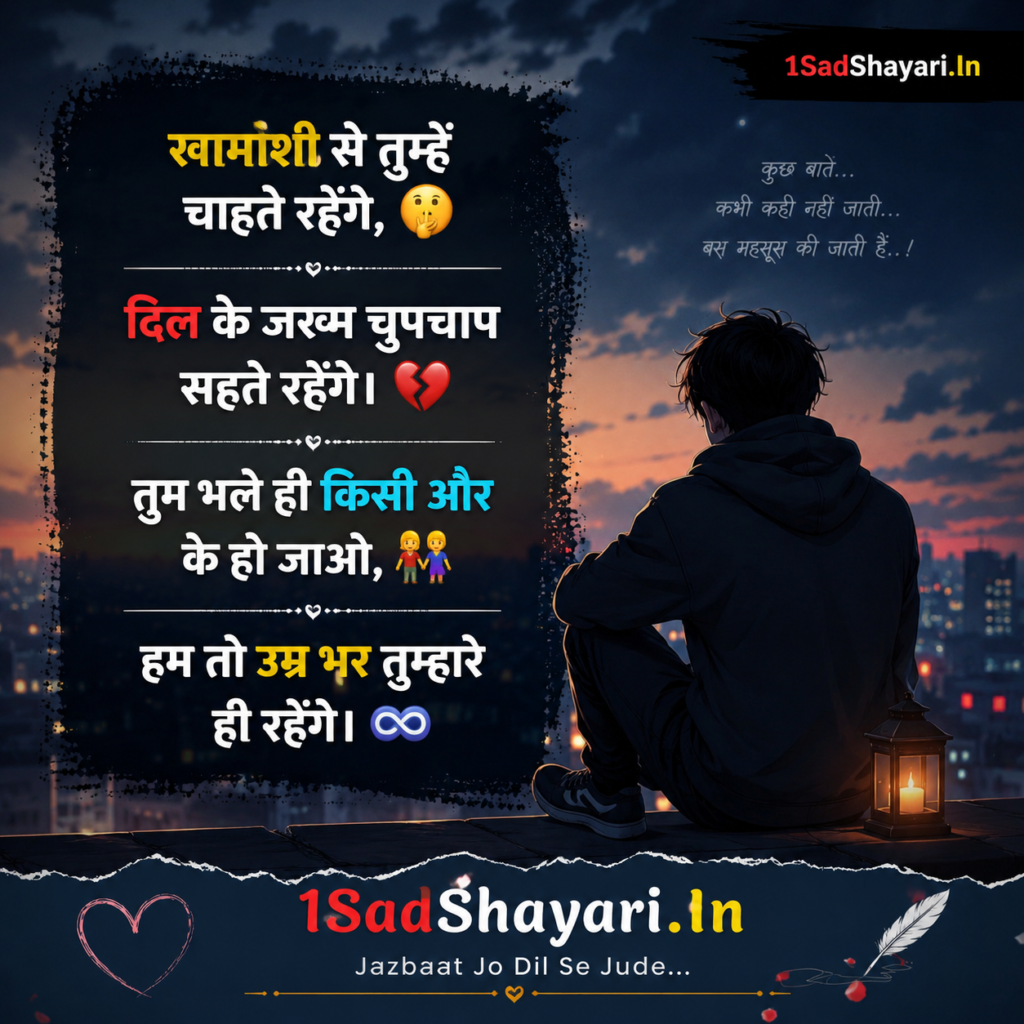Adhura Ek Tarfa Ishq Shayari For Boys