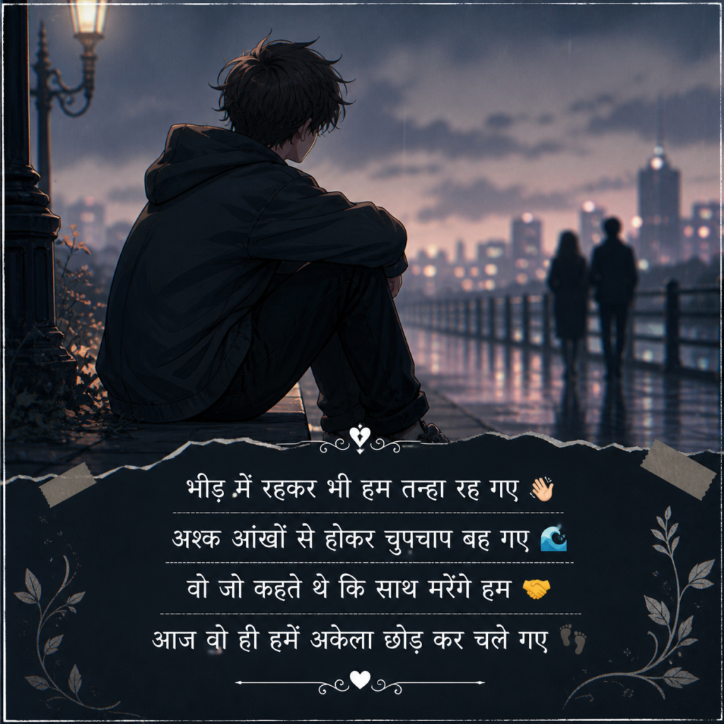 Beautiful Sad Shayari Images for 2026