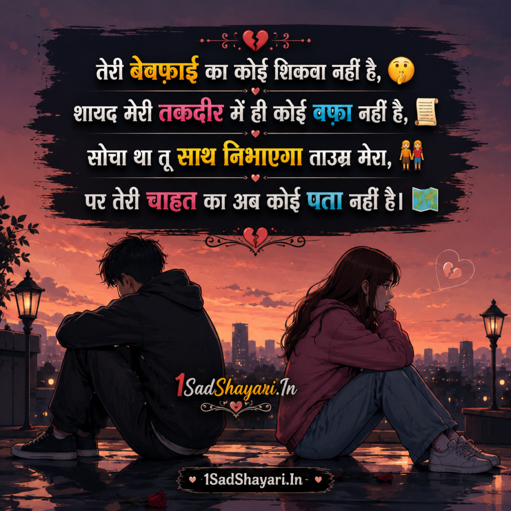Bewafa Pyaar Par Mohabbat Shayari in hindi