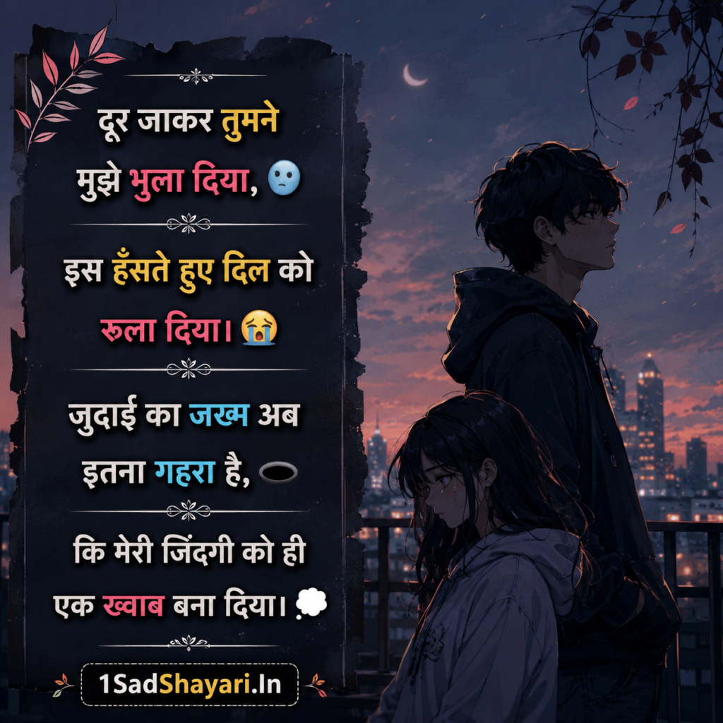 Dil Ke Zakhmon Par Judai Shayari