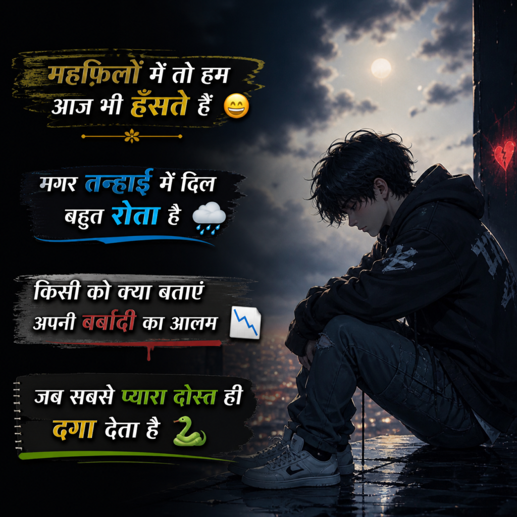 Dosti shayari filled with hurt and feelings