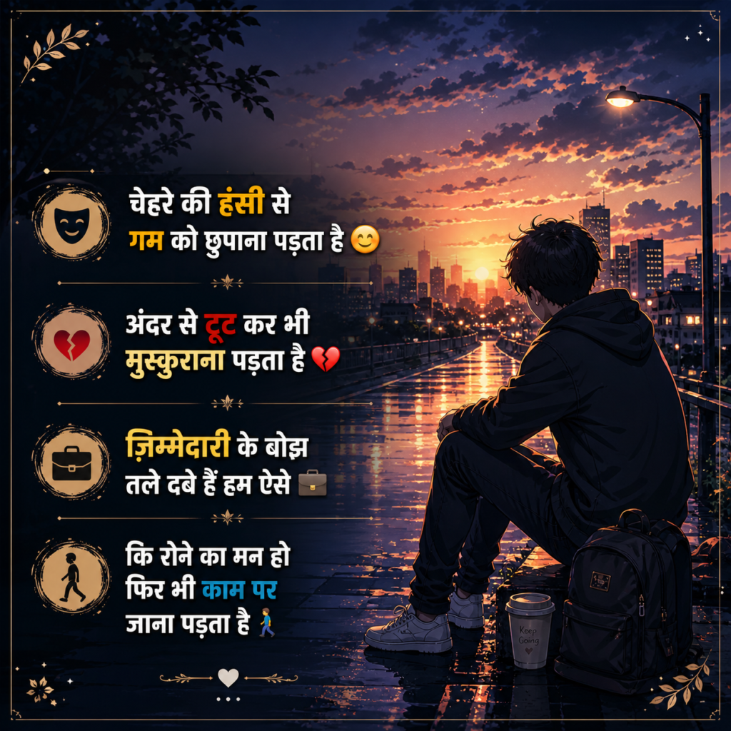 Emotional life shayari for boys feeling alone