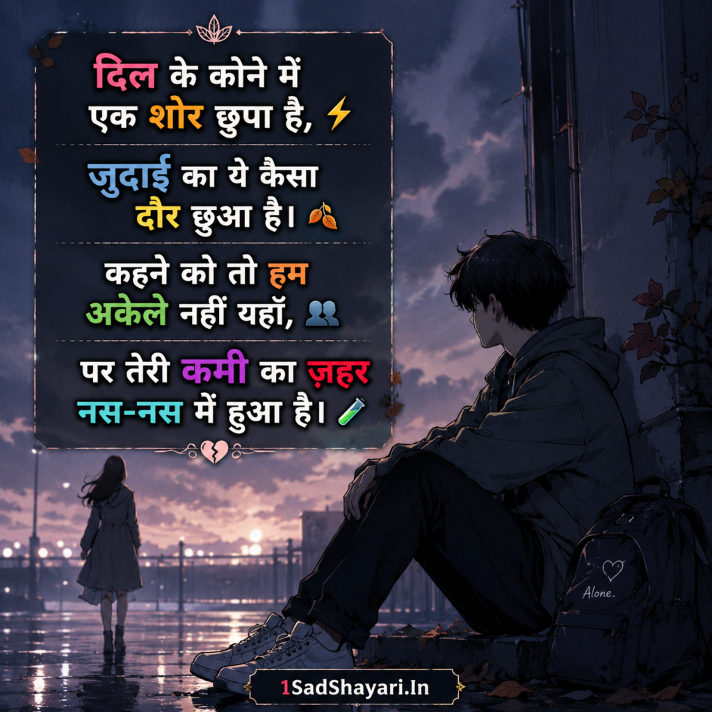 Gehri Tanhai Se Bhari Judai Shayari