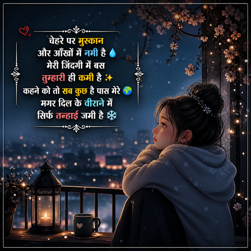 Heartfelt Urdu sad poetry about love and loss