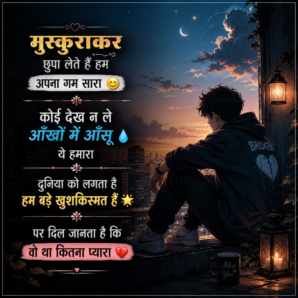 Hindi sad shayari images for WhatsApp status