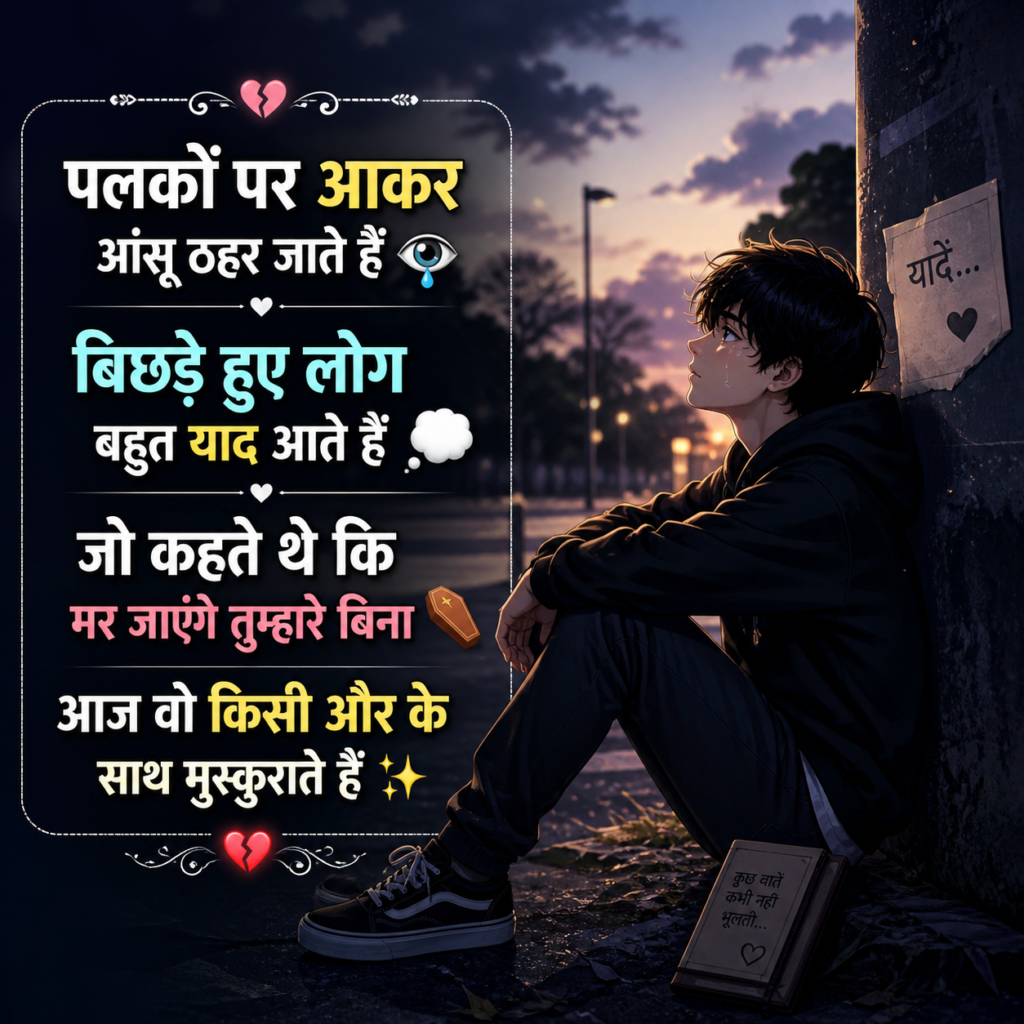 Sad Hindi Shayari Emoji Copy Paste Lines