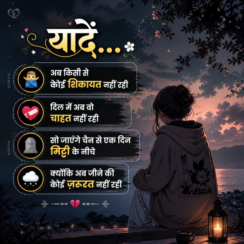 Sad Hindi shayari pictures for WhatsApp sharing

