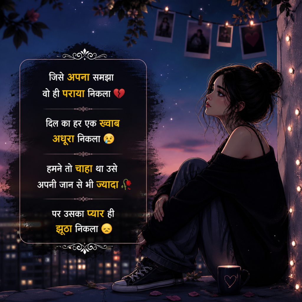 Sad shayari captions for Instagram reels