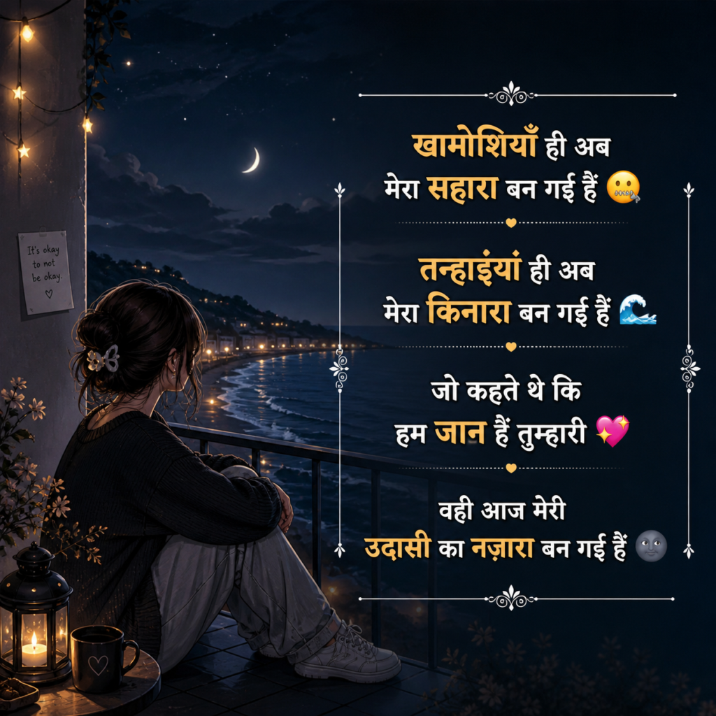 Sad shayari lines for girls feeling alone