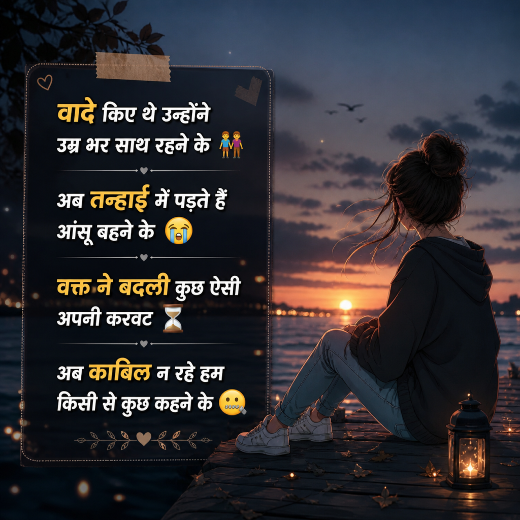 WhatsApp Hindi sad quotes images with emotions