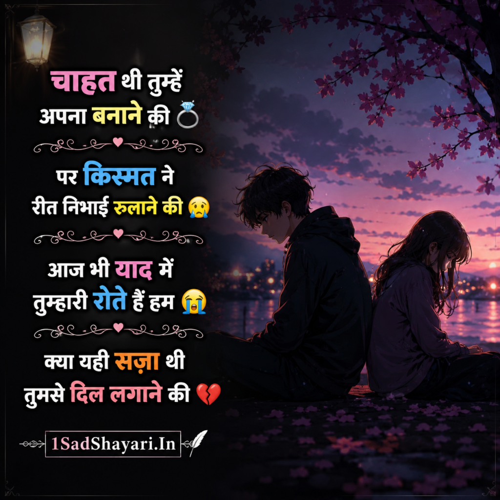 Crush Ke liye dukh bhari yaad par shayari line